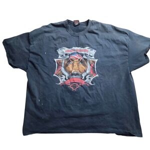 Vintage Harley Davidson Rice Lake Wisconsin Hog Motorcycles Tee Size 4XL